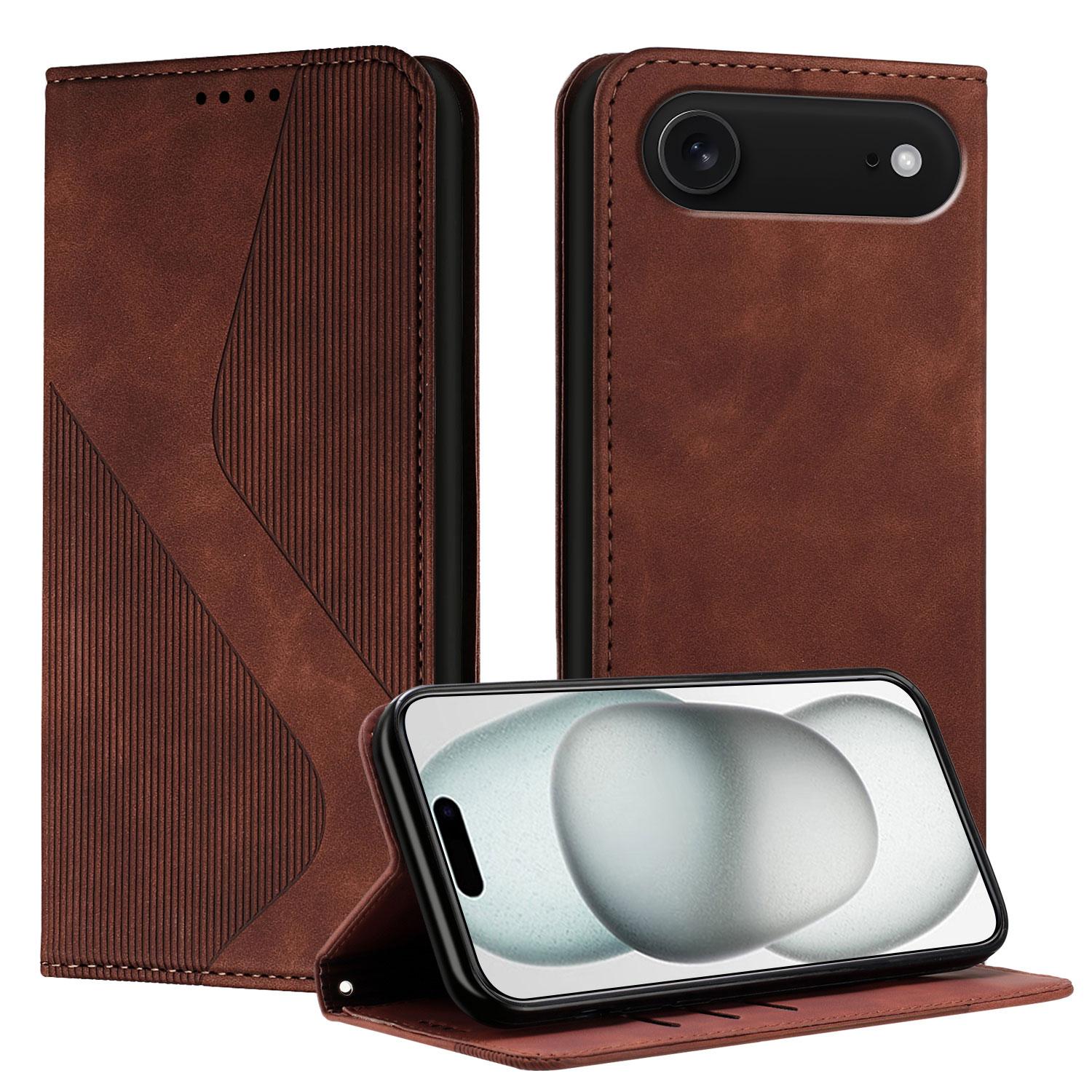 

For iPhone Air Phone Cover Skin-touch Feel Leather Wallet Case with Stand