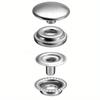 100pcs 15mm Canvas Snap Kit Marine Grade Snap Fastener Stainless Steel Snap Buttons for Boat Cover Sewing Leather Clothes Tent