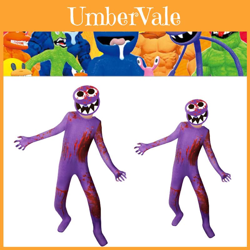 Kinder Roblox Rainbow Friends Cosplay Jumpsuit Kostüm für Halloween und Partys