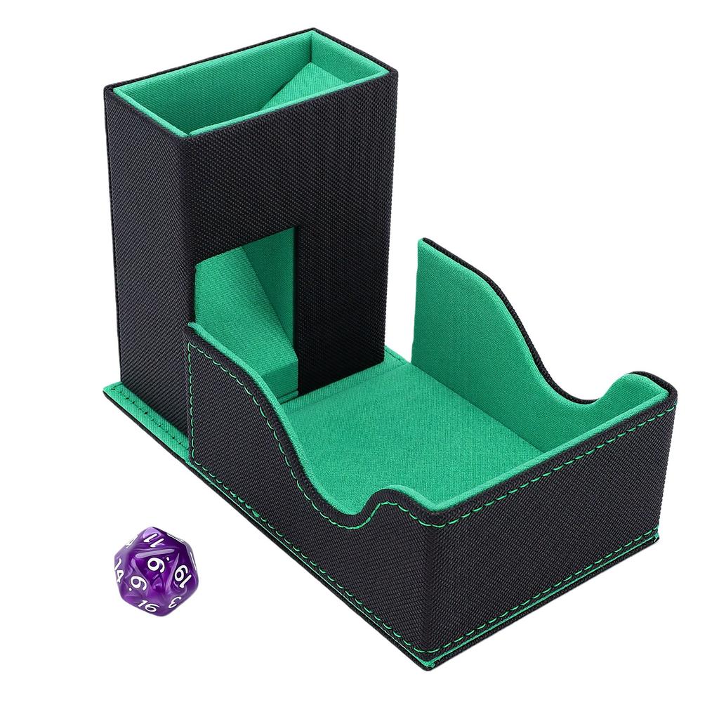 Dice Tower PU Leather Dice Box Foldable Portable Dice Rolling Case for Board Game