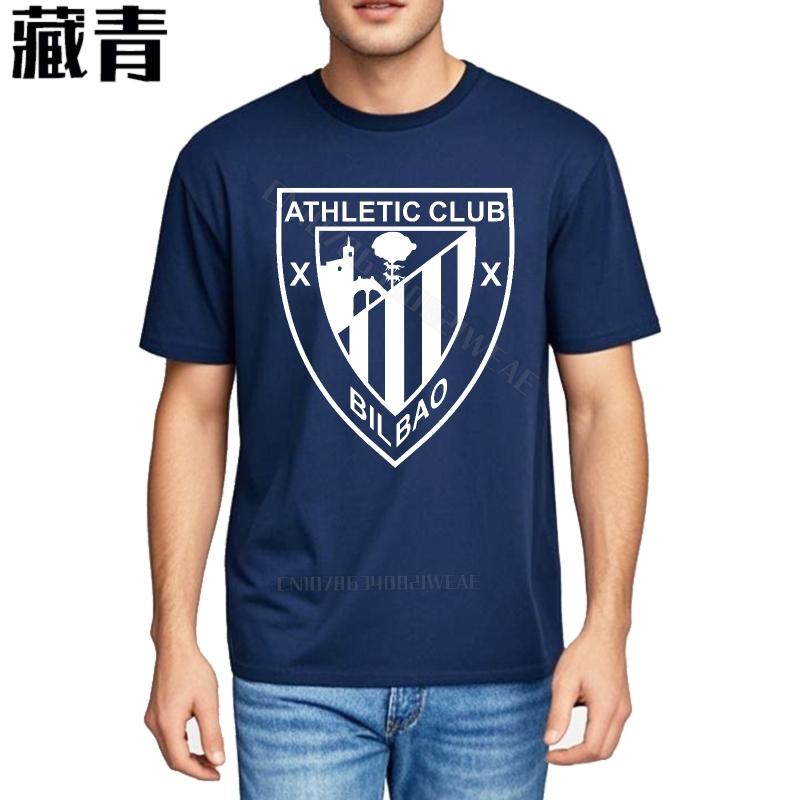 T-shirt Rock Streetwear Girocollo Maglietta Logo Athletic Club Bilbao Design Cotone Taglia Grande T-shirt Retro Oversize Traspirante