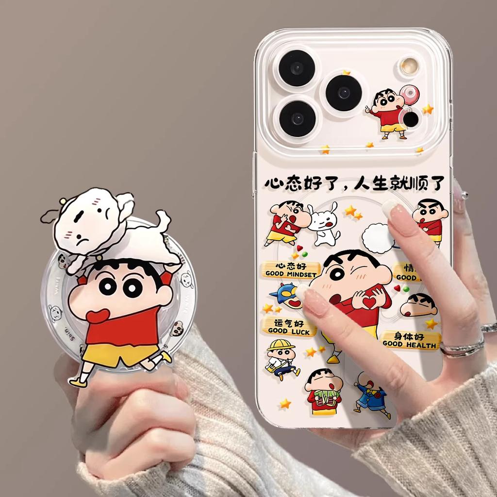 Doll Mobile Phone Case Is Suitable for iPhone17Pro Magnetic Suction 16max Bracket 15 Apple 14 Text 13 Transparent 11 Sets