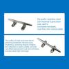 Boat Cleat Open Base 4/5/6//8/10/12 Inch, Dock Cleat 316 Stainless Steel Marine Grade Boats Hollow Base Cleats