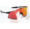 100% Hypercraft Cycling Glasses Matte Black with Red Mirror