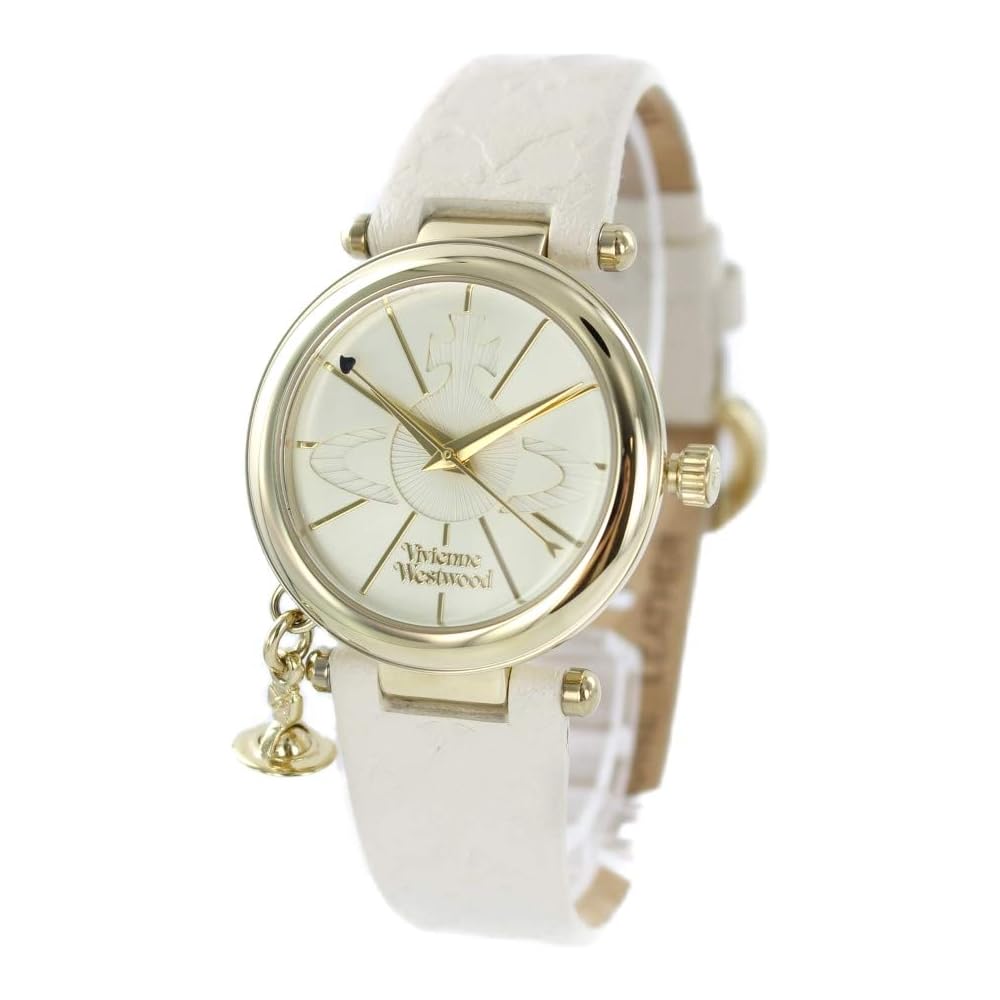 Vivienne Westwood Orb Charm White Leather Watch VV006WHWH Women s Fashion Timepiece