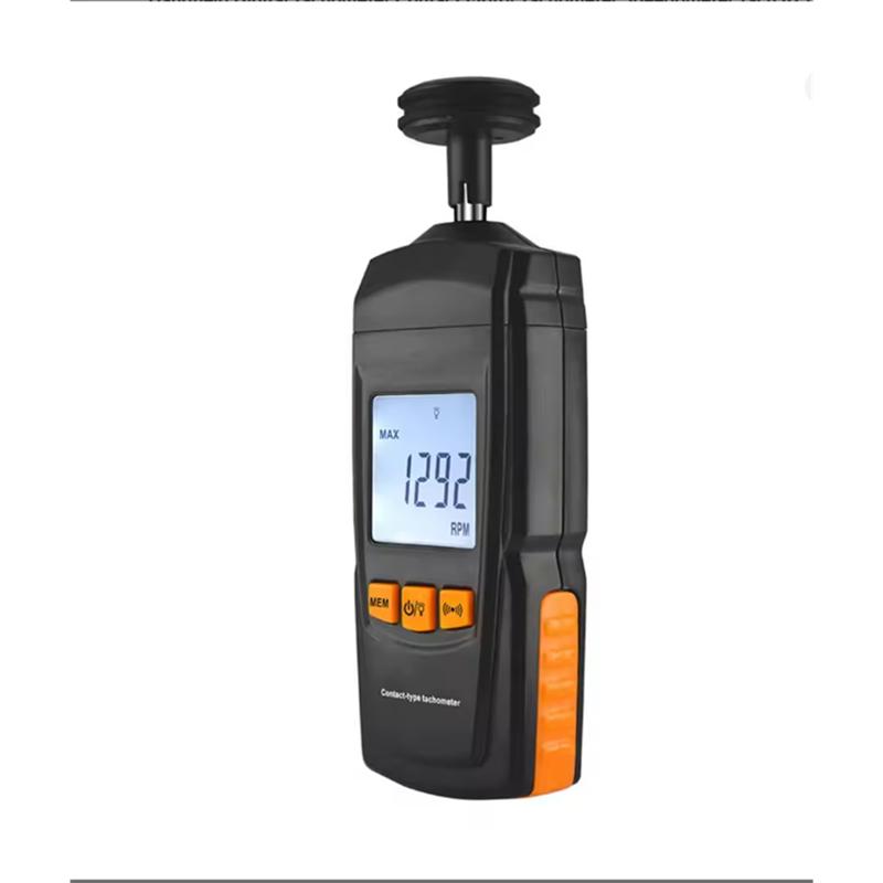 A58X-Digital Handheld Tachometer Contact Type Tach RPM Tester Speedometer For Motors Wide Range 0.5-19999 RPM Measurement