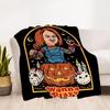 1pc Halloween Horror Outdoor Blanket Lightweight Flannel, Soft & Warm, All Season Use for Sofa, Outdoor, Camping, Living Room, Office, Chair