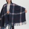 Autumn and Winter Shawl Classic Bag Fashion Catwalk Cape Cape Imitation Cashmere Split-ended Thermal Scarf