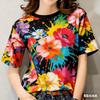 Unisex women's casual printed T-shirt