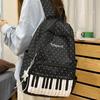 Zaini Personalizzati Piano Donna Stampa Pois Mochila Borsa Grande Capacità alla Moda Semplice Borse Zaino per Donna