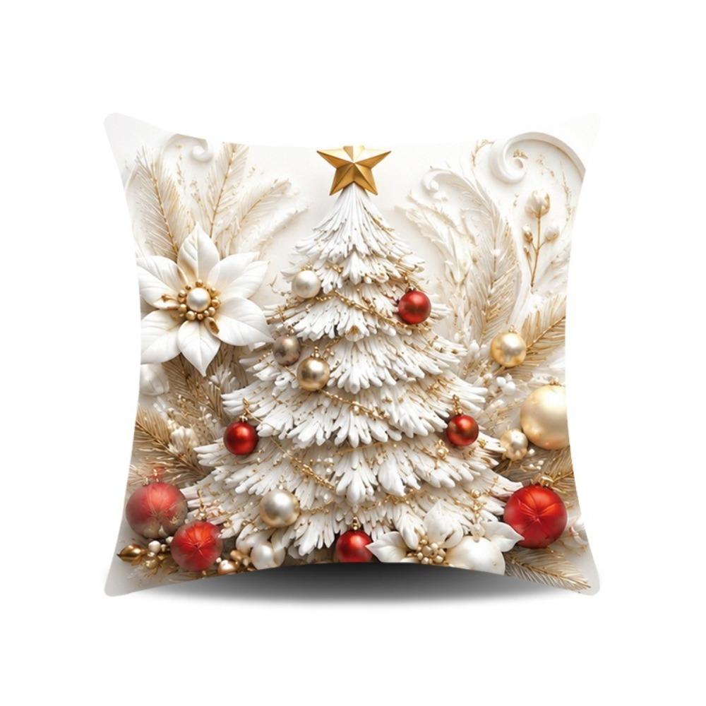 45x45cm Christmas Pillow Covers Detachable Soft Holiday Cushion Case  Sofa House Room