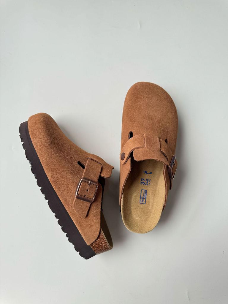 Sangpo Birken Shoes Women's Retro Cork Inner Height-increasing Sandals Bag Head Leather Thick Sole Outer Wear Fishing Birken Half Slippers