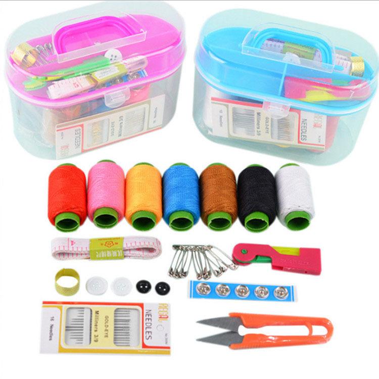 46-Piece Large Sewing Kit: Needle & Thread Mending Set