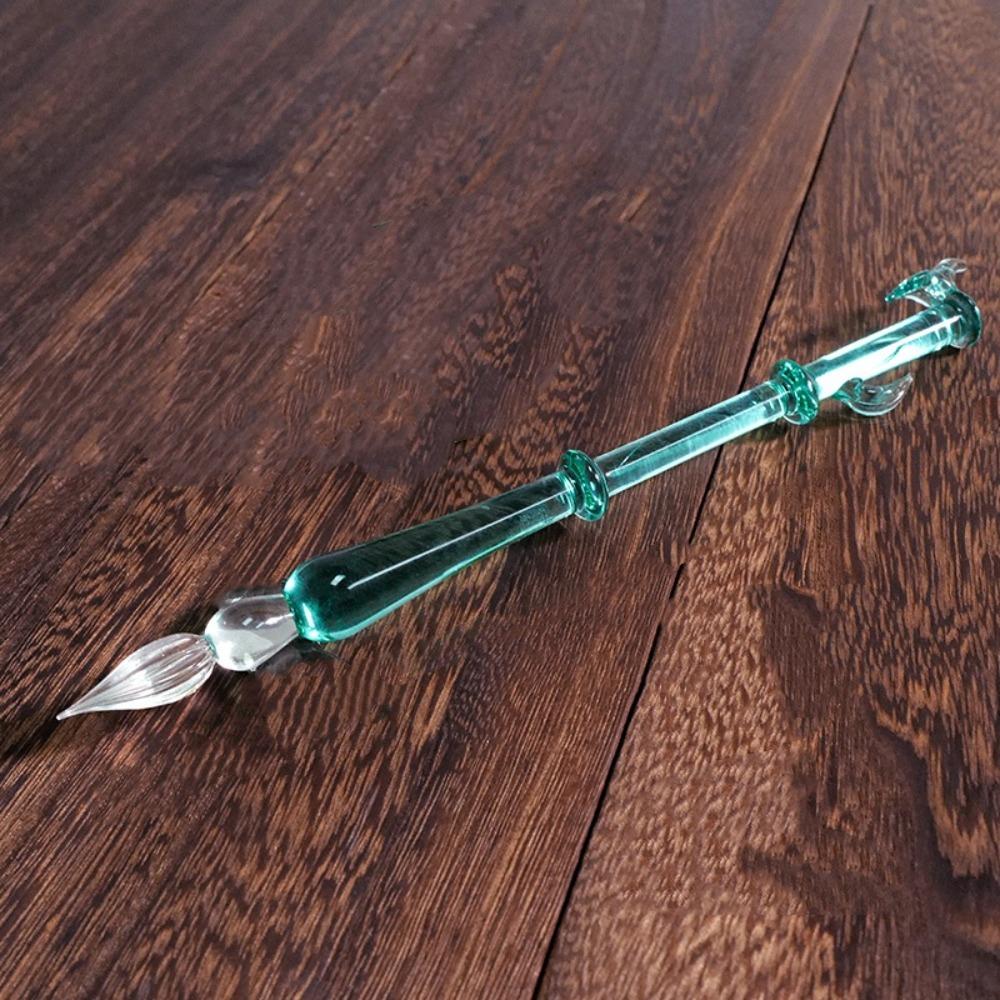 Student Signature Glass Dip Pen Reusable Calligraphy Dipping Pen Transparent Vintage Fountain Pen Stationery