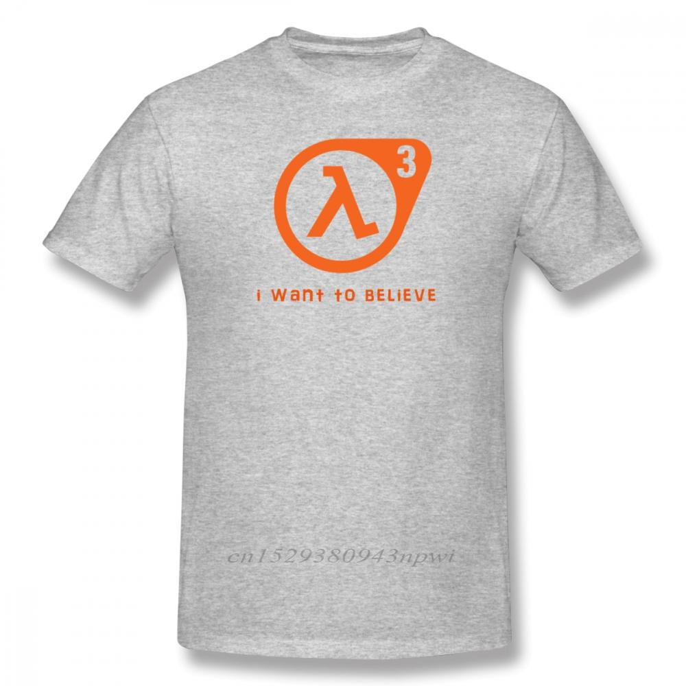 Half Life T Shirt Half Life 3 I Want To Believe TShirt 100 Cotton Cute Tee Shirt Basic Short Sleeve Unisex Tshirt S