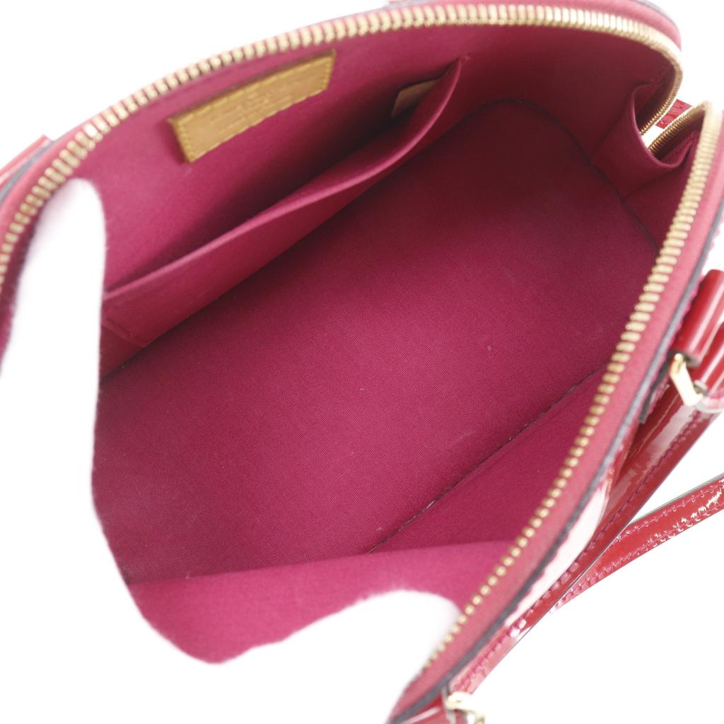 LOUIS VUITTON Alma BB Handbag M91606 2WAYShoulder Pomdamul Red Monogram Vernis Women Used