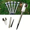 10 pcs Solar Power LED Lawn Lamps with Lampshades White & Silver Durable & Energy-Efficient, Illuminate Your Path, Patio, Yard