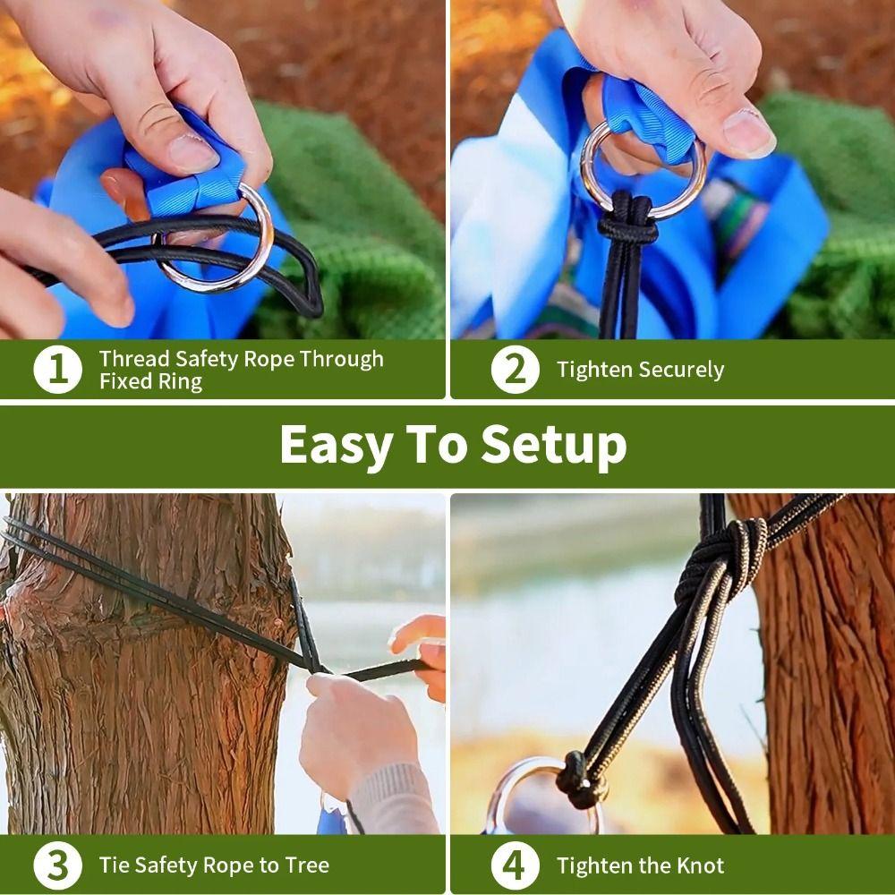 Breathable Mesh Hammock Portable Outdoor Camping Swing Sturdy Ice Silk Hanging Bed  Backyard