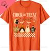 Chick or Treat Halloween Chicken Skeleton Spooky Season TShirt Breathable and Comfortable Cotton Printed Tshirt