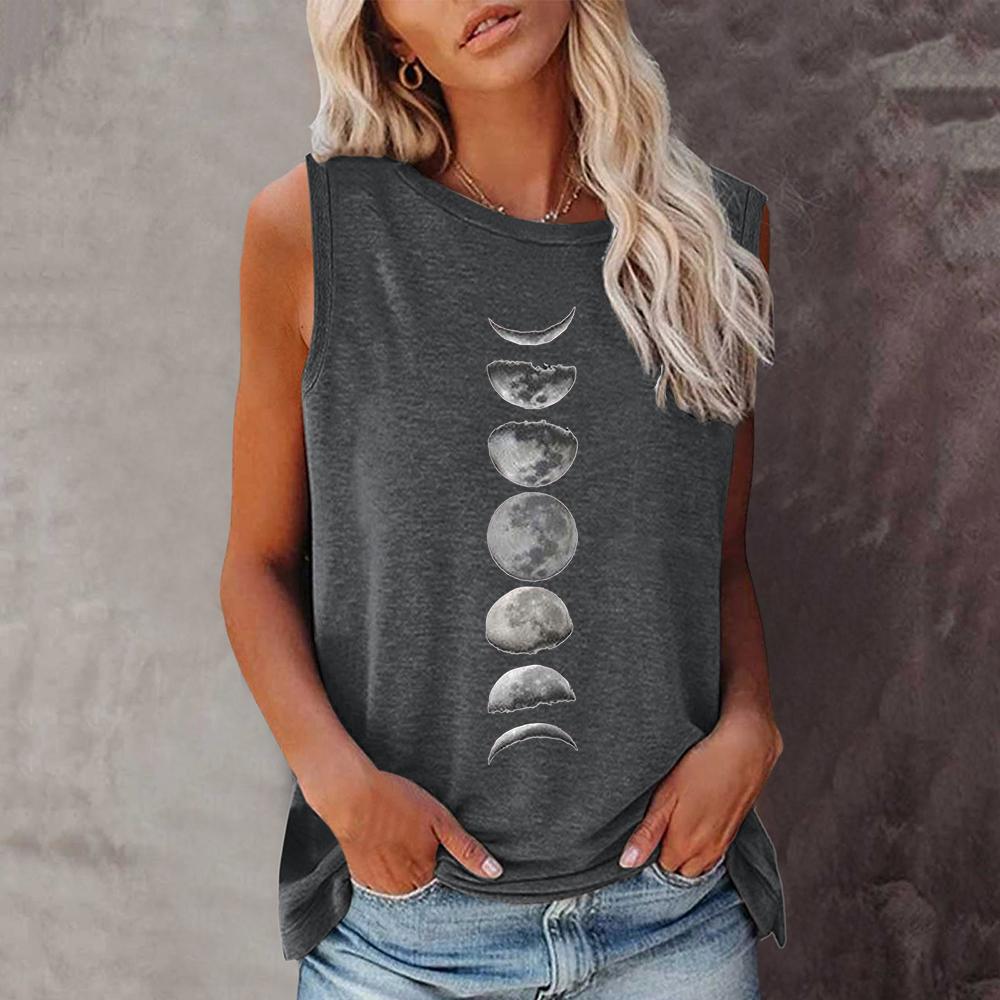 

Seeyoushy Moon Round Missing HarajukuSummer женская футболка с круглым вырезом повседневная футболка без рукавов женская свободная футболка в стиле 90-х Ropa Mujer XL