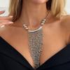 Tassel Bead Long Sweater Chain Multi-layer Bohemian Style Necklace Tassel Long Necklace  Women