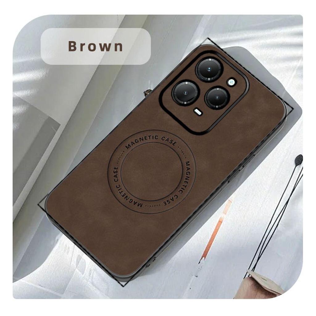 Premium Retro Leather Grain TPU Case for TECNO SPARK 20 Pro,infinix HOT 40 Pro Anti‑Drop Business Phone Shell