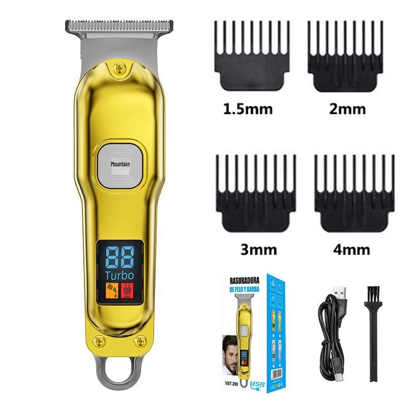 Electric Hair Clipper: Customizable, Rechargeable, Plug-in, LCD Display, Hair and Beard Trimmer