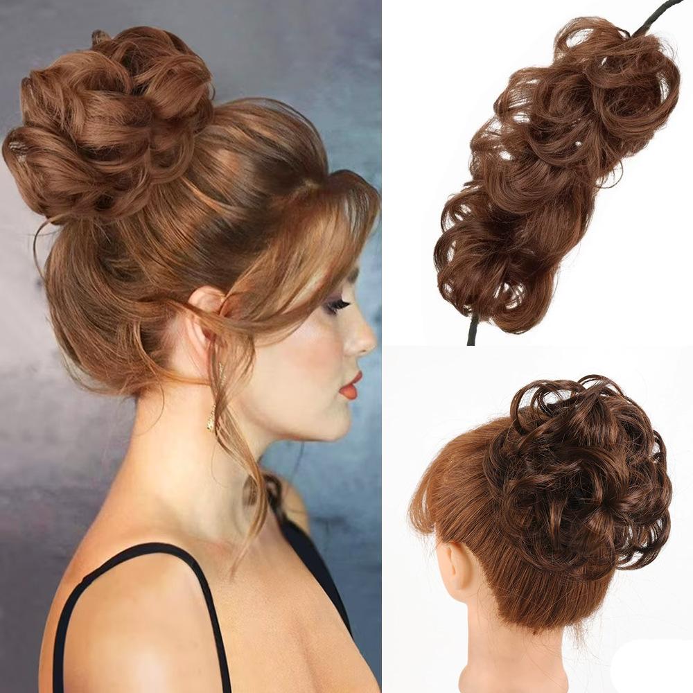 

Twist bar self winding gold flower bud wig