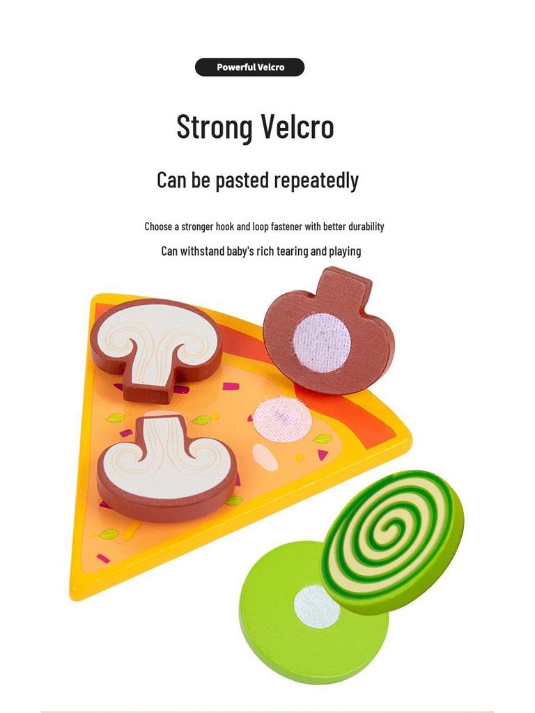 Toddler Pretend Play Pizza & Cookies Velcro Set - Immersive Simulation Toy Gifts