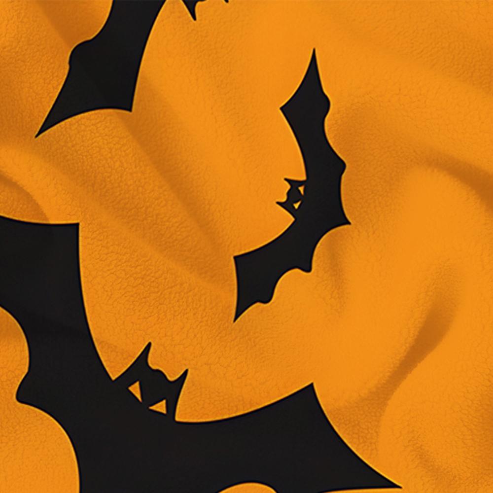 Bat Pumpkin Autumn Anime Cartoon Flannel Blanket Soft Warm Throw for Bedroom Sofa Car Kids Holiday Gift