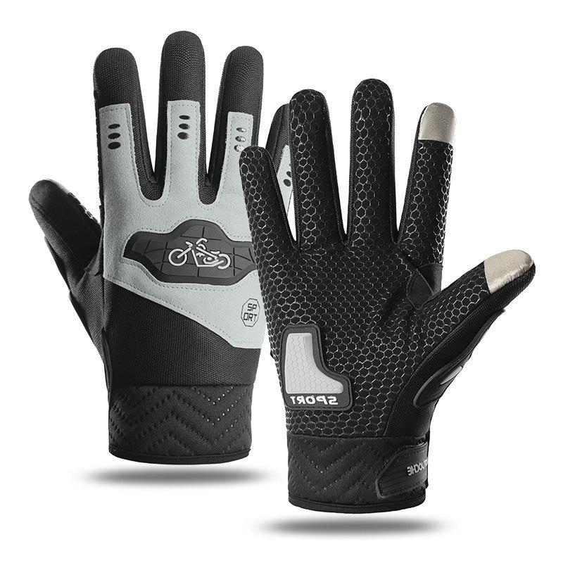 

Перчатки для езды Нескользящие Вождение На открытом воздухе Велоспорт Сенсорный экран Электровелосипед Ветрозащитные и Холодные Альпинизм Мужские Пальцы Весна и Осень average size