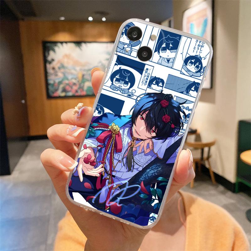 Anime Ensemble Stars Transparent Phone Case For iPhone 15 14 13 12 mini 11 Pro Max XS X XR SE 7 8 Plus Soft Straight Edge Cover