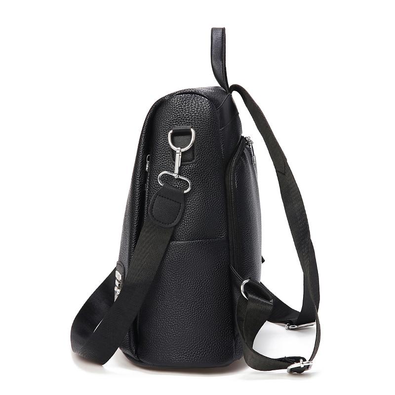 Soft Leather Backpack Women's Shoulder Bag Commuter Multi-Use Travel Bag