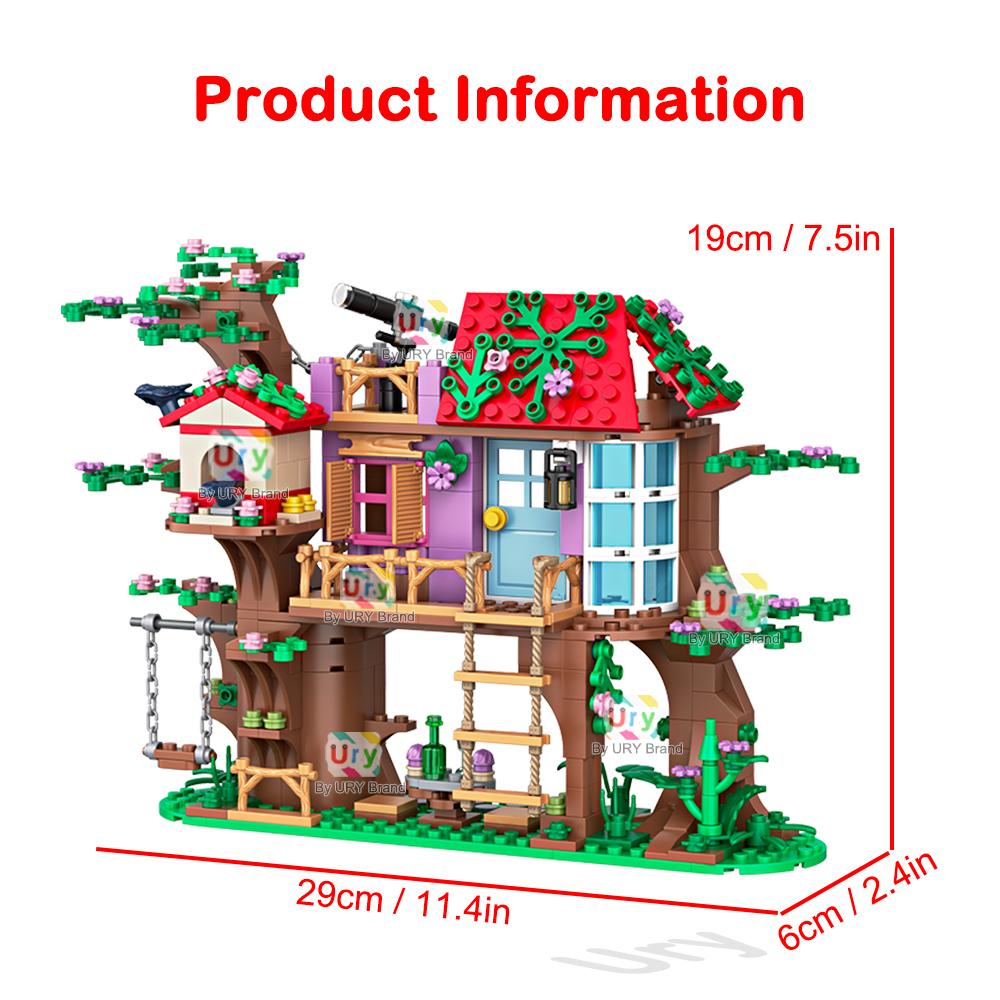 462 pcs Friends Tree House Villa Castle Model Building Blocks Sets Figures Garden DIY Toys for Kids Girl Birthday Gift