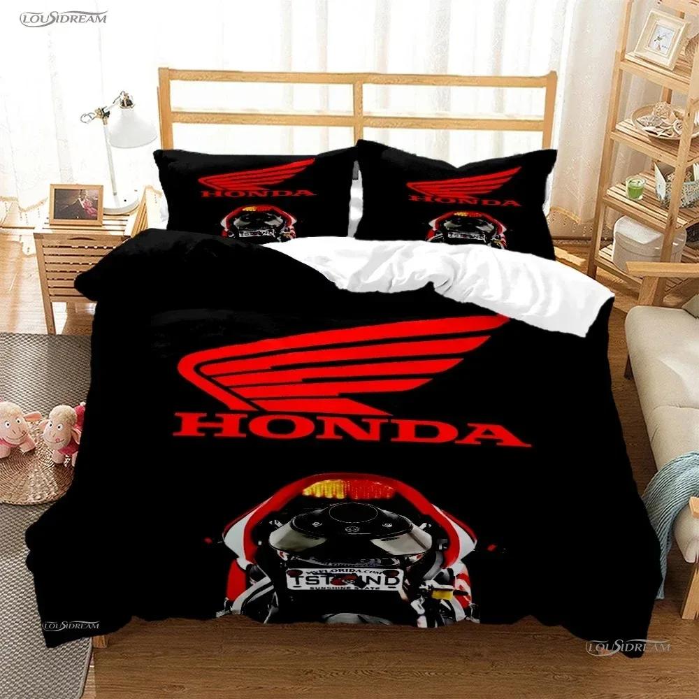 

Hrc-Honda Motorcycle Logo Duvet Cover Comforter Bedding Sets Soft Quilt Cover And Pillowcases For Teens Single Double Queen King EU King(240*220cm)3pcs
