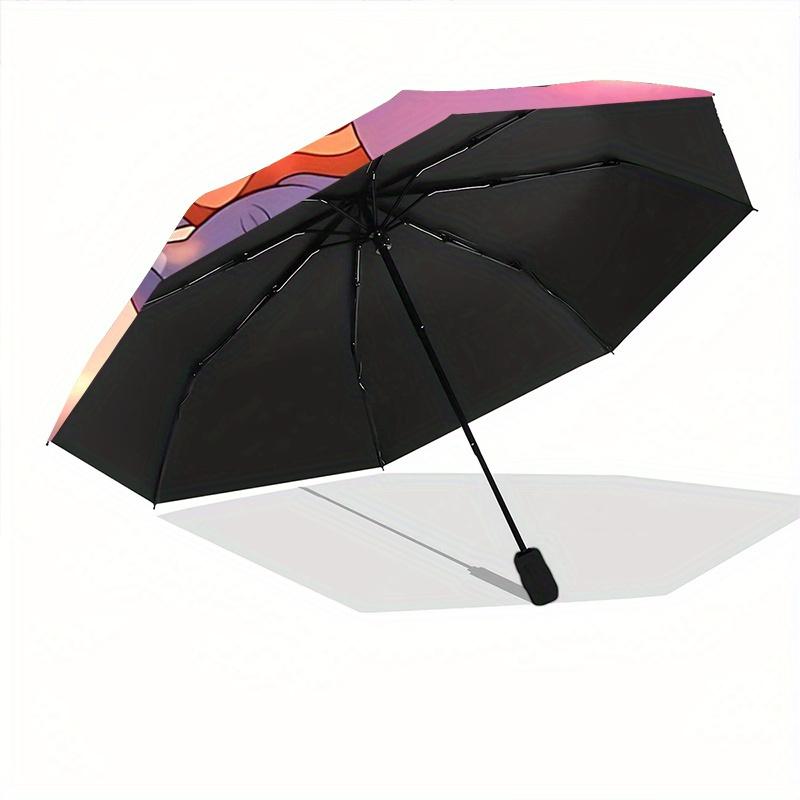 1pc Dumbo Soars High Automatic Folding Umbrella - 3 Folding Design, Vivid Cartoon Pattern, Suitable for Outdoor Activities, A Gift for Fans