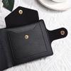 Pu Leather Small Short Wallet Bag Multi Card Holder Students Ultra-Thin Cowhide Coin Purse Clip Clutch Pouch for Men Women