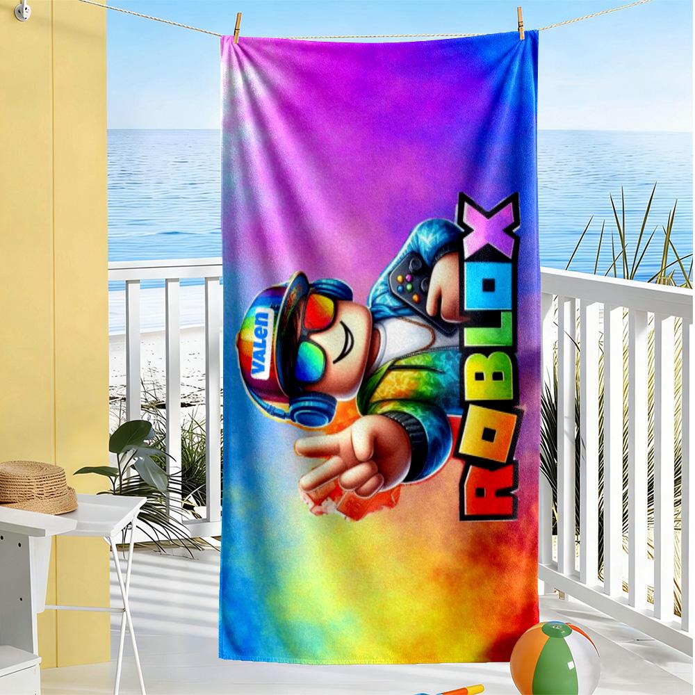 Roblox Beach Towel Super Soft Absorbent Comfortable Lightweight Perfect for Traveling Yoga Camping and Swimming