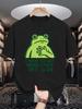 Unisex Crew Neck Tee Funny Frog Quote Graphic Print Soft Cotton Loose Breathable Short Sleeve Summer Casual Street Wear Tee Tops