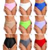 M-XXL Mutandine Donna Lucide Lisce Vita Elastica Monocolore Biancheria Intima per Uso Quotidiano o Costumi da Bagno