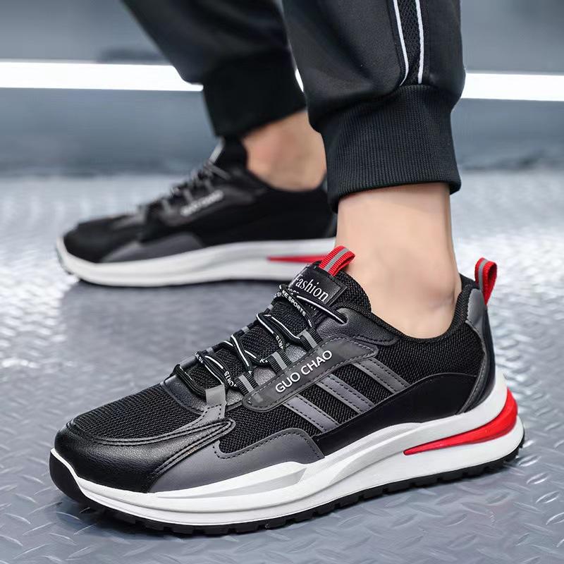 

Low-top men s shoes new mesh breathable sports shoes soft sole lightweight outdoor casual running shoes 39 чёрный