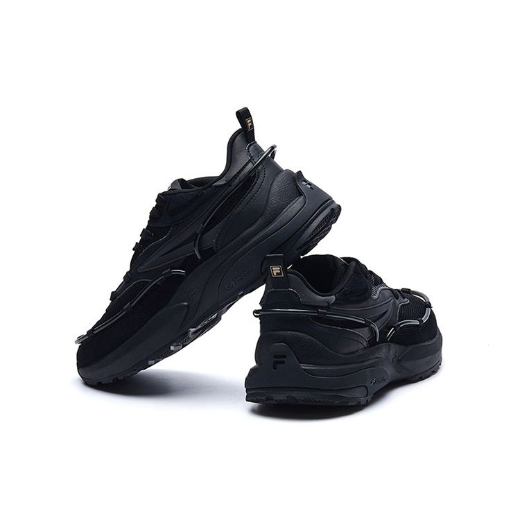 Fila Fusion Dad Shoes Synthetic Leather Platform Sneakers Men sneakers Black T12M135210FBK