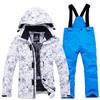 Jungen Mädchen Camouflage Ski Set Winddicht Warm Wasserdicht Outdoor Verdickt Single Board Ski Jacke Hosen