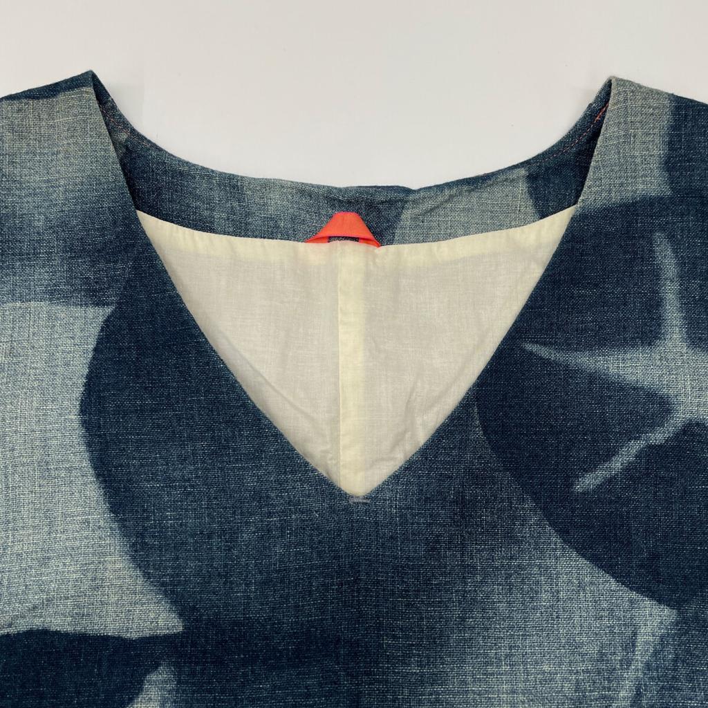 Pallas Palace Indigo Flower Print Sleeveless Dress dress 3 IndigoUsed