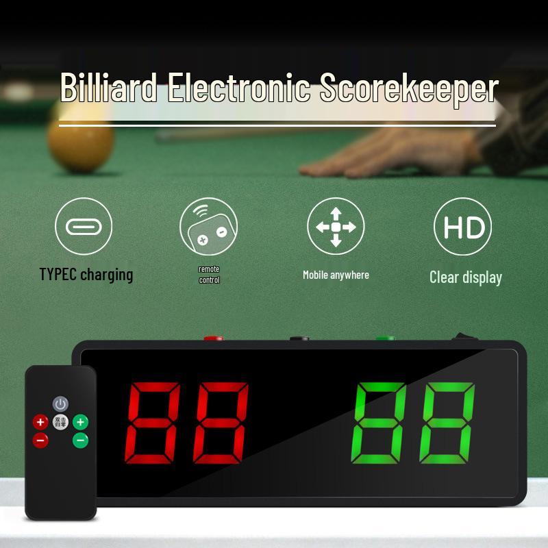 Wireless Electronic Billiard Scoreboard for Competition and Billiard Halls
