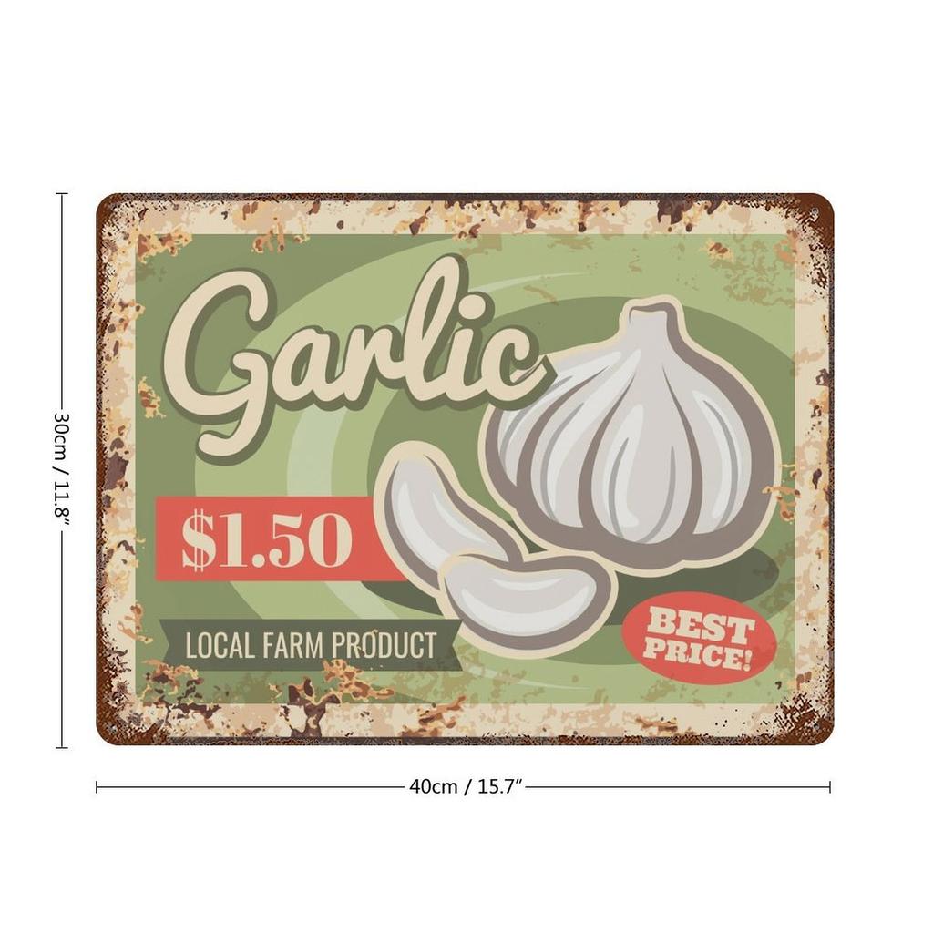 1-Pack Rusty Vintage Wall Plaque Metal, 20×30cm and 30×40cm, Aged Décor for Entryway, Studio or Dining Room