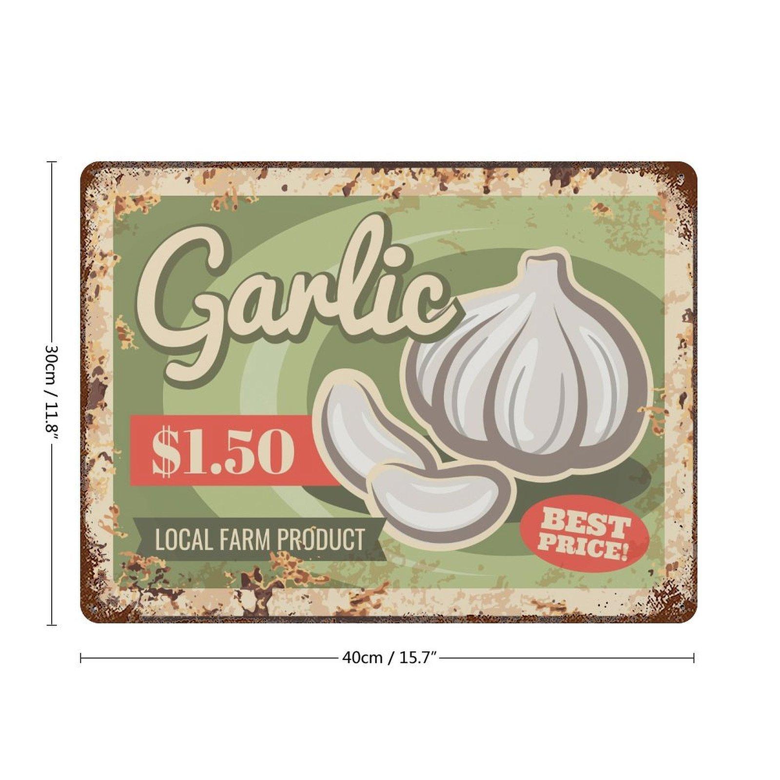 

1-Pack rusty vintage wall plaque metal, 20×30cm and 30×40cm, aged décor for entryway, studio or dining room 30*40CM