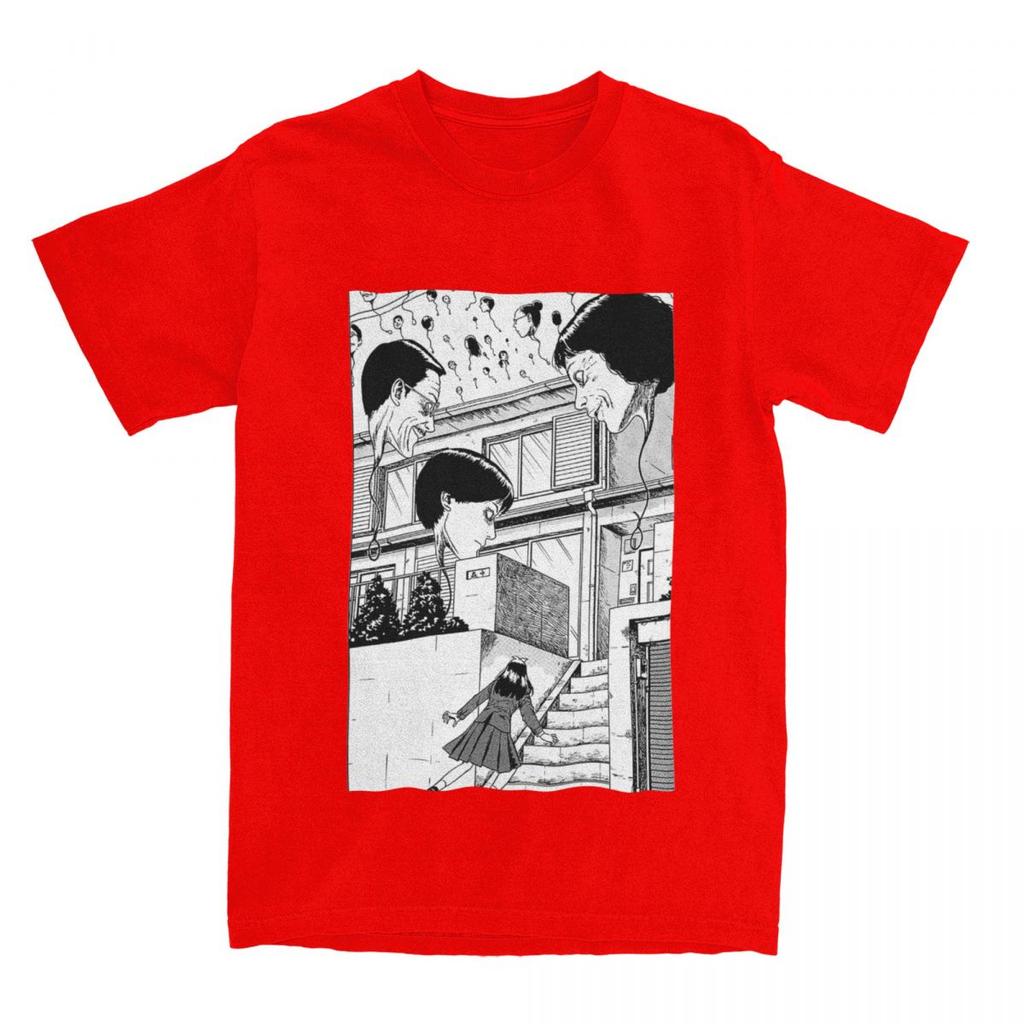 Haikyuu T-Shirt Hanging Balloons 100 Cotton T-Shirts Junji Ito Anime Tee Shirt for Men Summer Y2K Casual Short Sleeve Top Tees