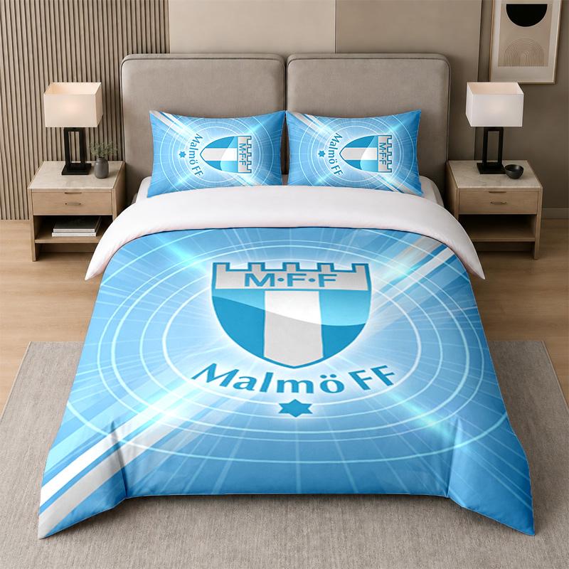 3Pcs Bedding SetMalmö FF Soft Bed Sheet and Two Pillowcases Home Bedroom Decor