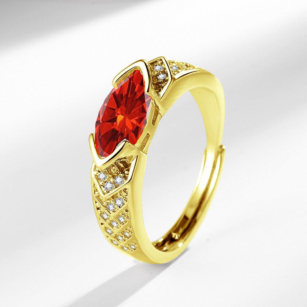 2026 Light Luxury Open Temperament Horse Eye Zircon Ring Female Tide Super Fairy Index Finger Ring